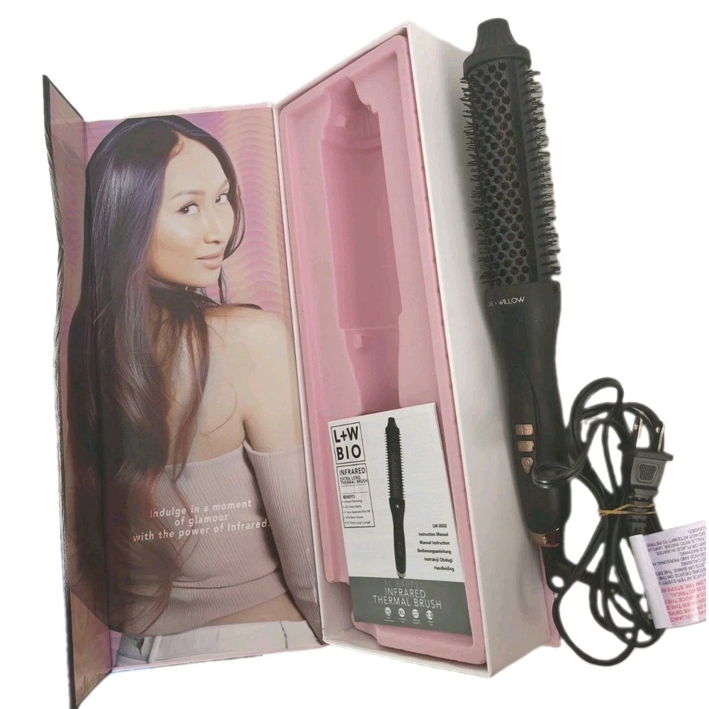 Luxe+Willow Womens Infrared Thermal Brush 1.5" XL Barrel LW-3502 Black Bio